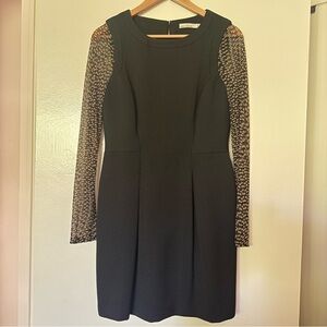 Karen Millen Black Textured Structural Dress